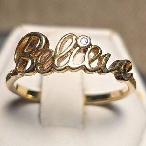 D'Joy Believe vintage sterling silver ring sz 11